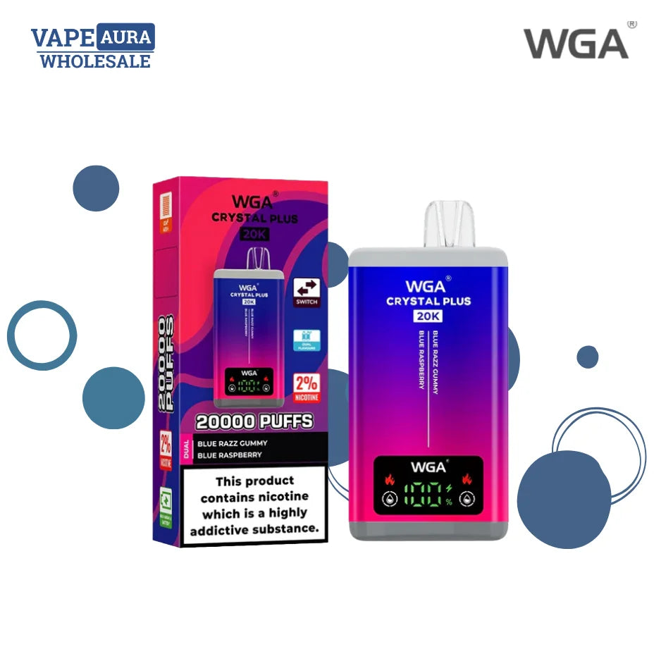 Buy WGA Crystal Plus 20000 puffs Box of 10 for 29.97