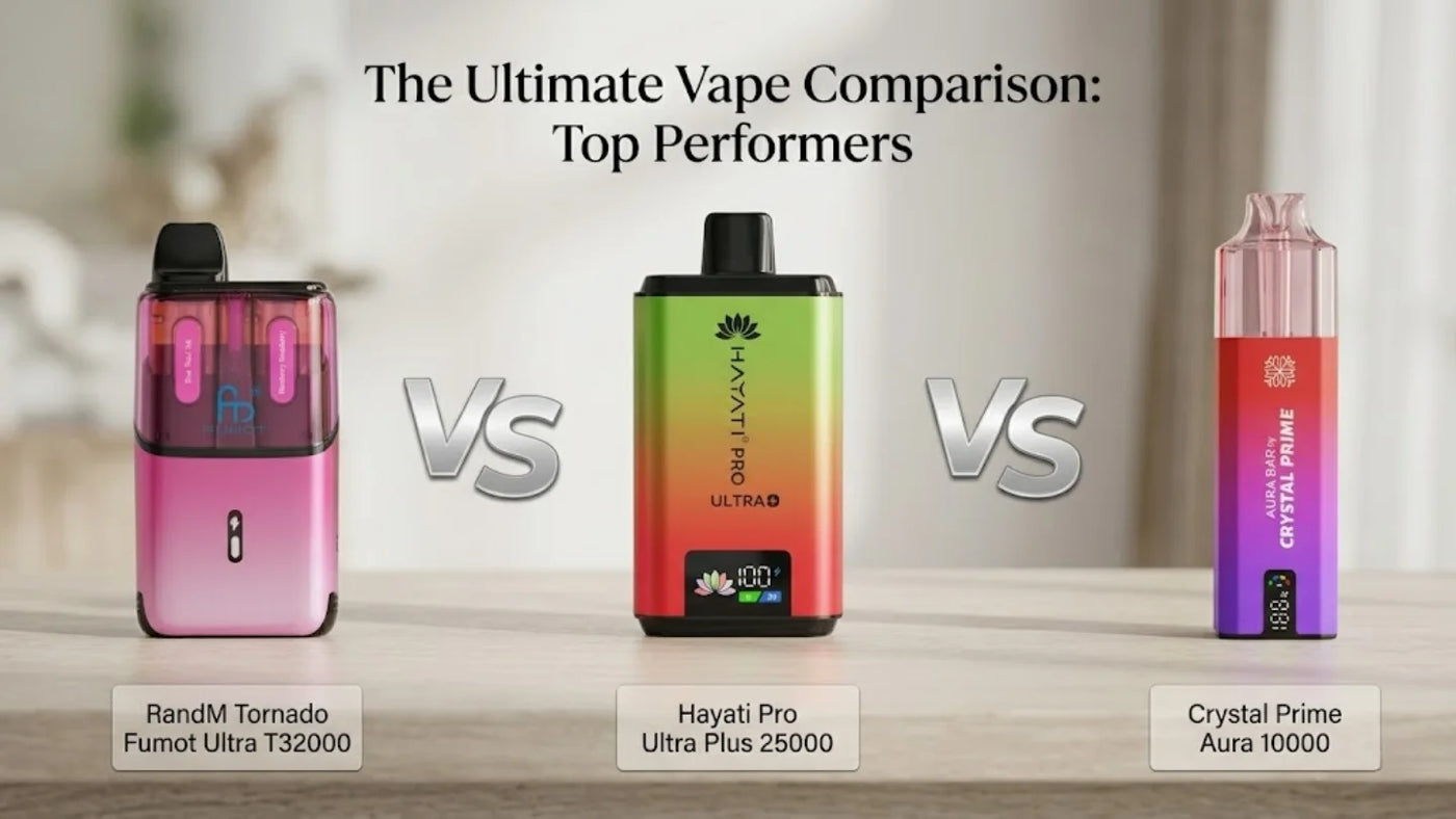 Which Premium UK Vape Kit Wins: Hayati Pro Ultra Plus 25000, Crystal Prime, or RandM?