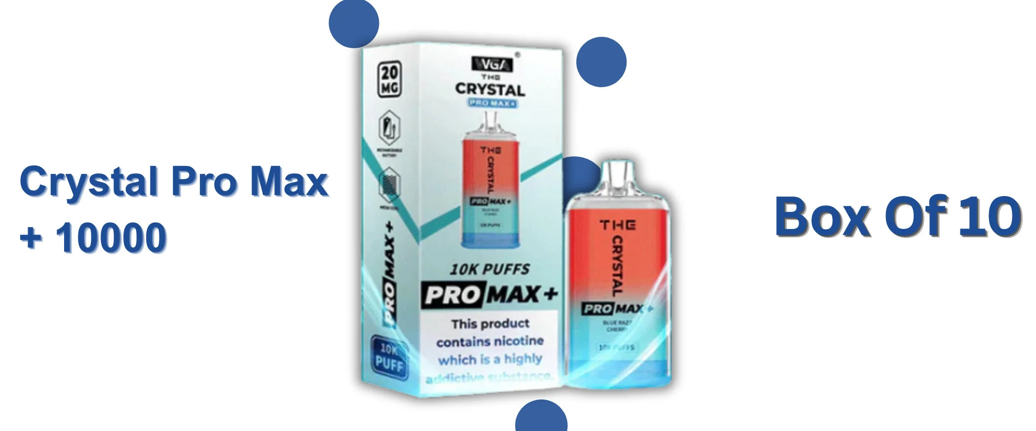 WGA Crystal Pro Max Plus 10000 Box of 10