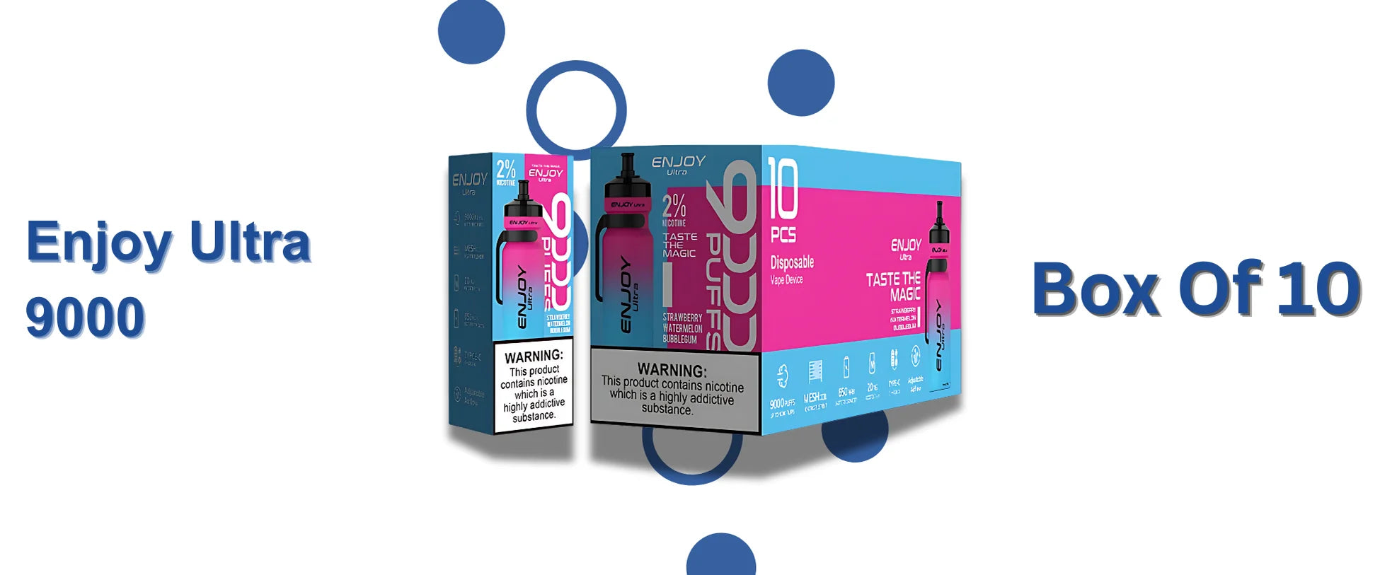 Enjoy Ultra 9000 Box of 10 Disposable Vape