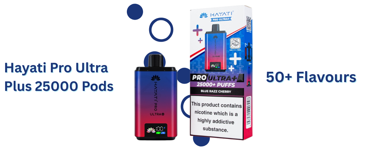 Hayati Pro Ultra Plus 25000 Pods Box of 5 flavours