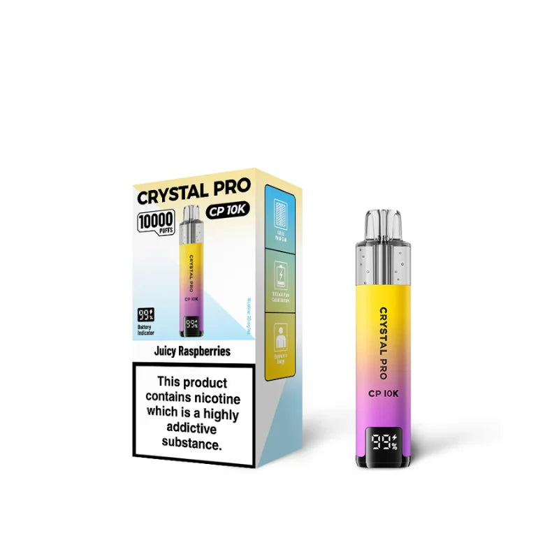 Crystal Pro 10000 Box of 5: TPD Compliant, Verified Quality-Tested | Premium Vaping, Better Value
