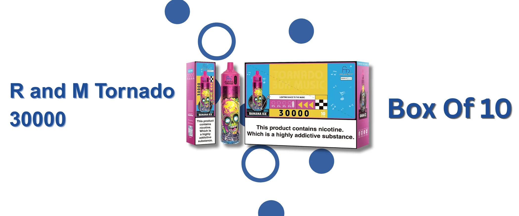 R and M Tornado 30000 Box of 10 