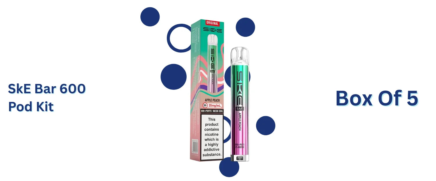 SKE Bar 600 Prefilled Pod Kit Box of 5
