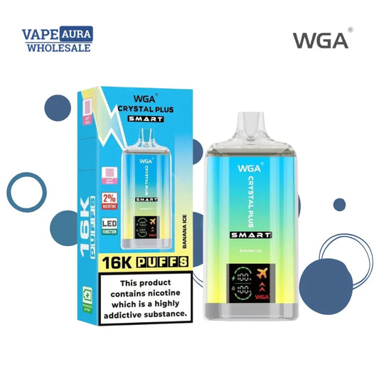 WGA Crystal Plus Smart 16000+ Puffs Disposable Vape Box of 10