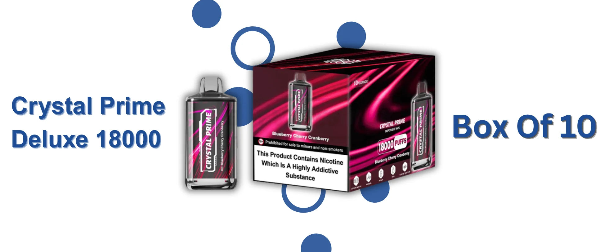 crystal prime deluxe 18000 box of 10