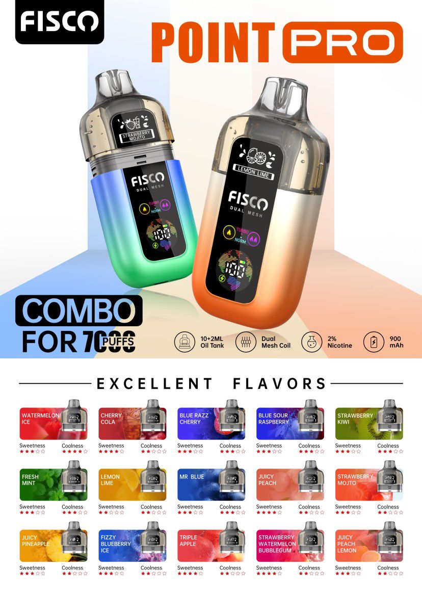 Fisco Point Pro 7K Box of 5 – Just £24.99 | VapeX Wholesale