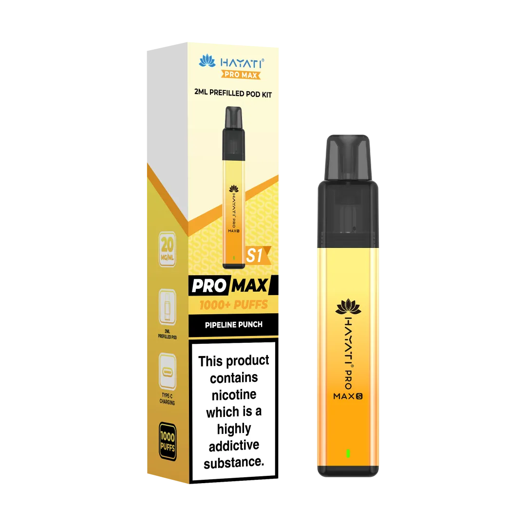 Hayati Pro Max S1 1000 Prefilled Vape Pod Kit - Box of 10
