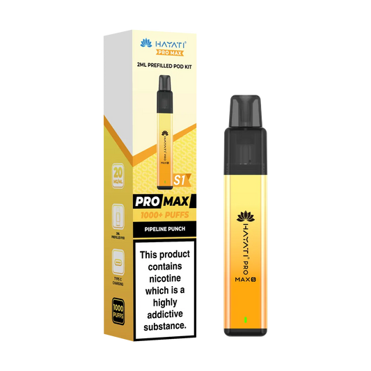 Hayati Pro Max S1 1000 Prefilled Vape Pod Kit - Box of 10