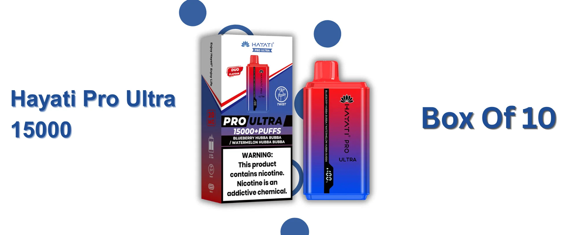  Hayati Pro Ultra 15000 Box of 10 