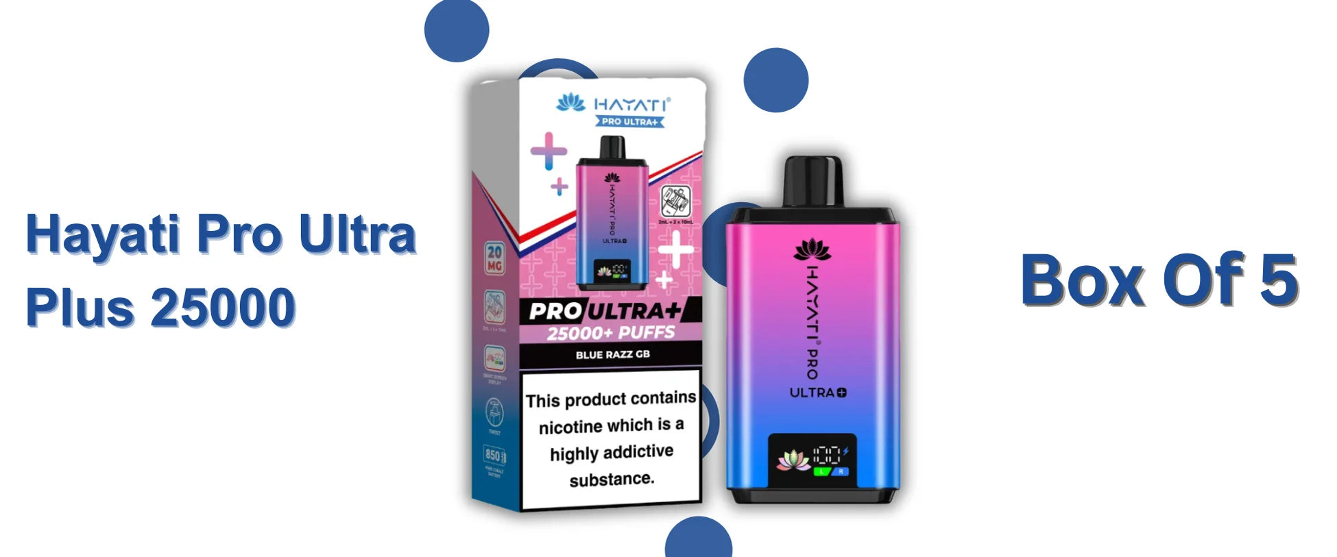 Hayati Pro Ultra Plus 25000 Box of 5 | Prefilled Pod Kit Hayati Pro Ultra Plus 25000 Box of 5 | Prefilled Pod Kit