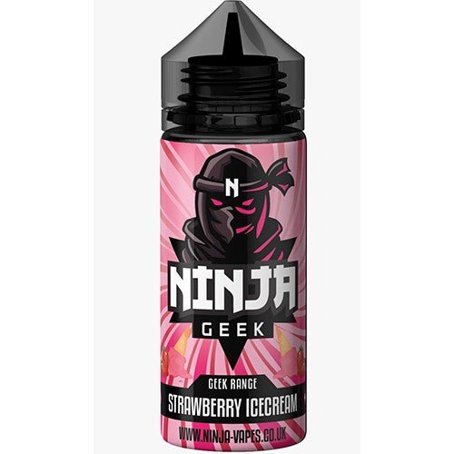 Ninja Geek E liquid 100ML Shortfill-Strawberry Ice cream-vapeukwholesale